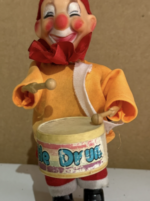 ANTIGUO PAYASO TOCANDO EL TAMBOR - FUNCIONA