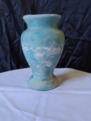 Jarrón florero color celeste